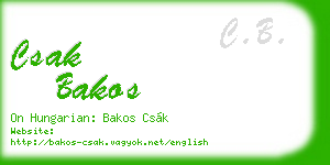 csak bakos business card