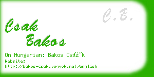 csak bakos business card